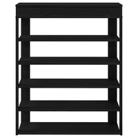 Scarpiera Nera 80x30x98 cm in Legno Multistrato 859933