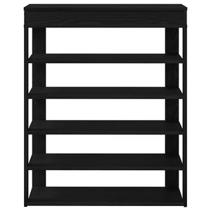 Scarpiera Nera 80x30x98 cm in Legno Multistrato 859933