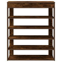 Scarpiera Rovere Fumo 80x30x98 cm in Legno Multistrato