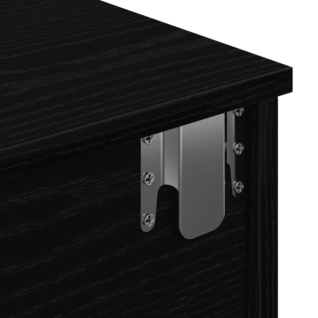 vidaXL Scaffale a Parete con Cassetti Nero 80x31x17 cm in Truciolato