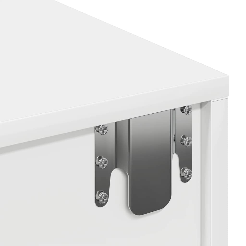 Scaffale a Parete con Cassetti Bianco 60x26,5x15 cm Truciolato