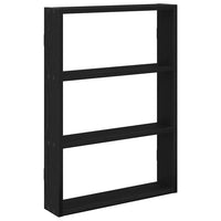 Scaffale a Parete Nero 43x9x60 cm in Legno Multistrato 860050