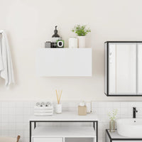 Mobile da Bagno a Parete Bianco 60x25x30cm in Legno Multistrato