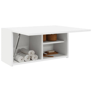 Mobile da Bagno a Parete Bianco 60x25x30cm in Legno Multistrato