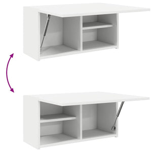 Mobile da Bagno a Parete Bianco 60x25x30cm in Legno Multistrato 860058