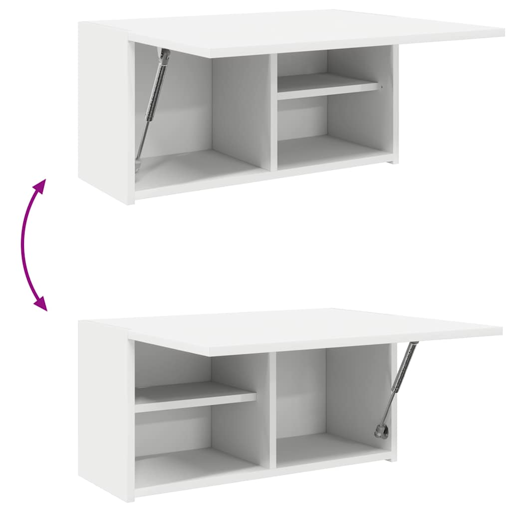 Mobile da Bagno a Parete Bianco 60x25x30cm in Legno Multistrato