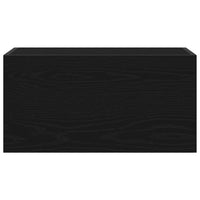 Mobile da Bagno a Parete Nero 60x25x30 cm in Legno Multistrato