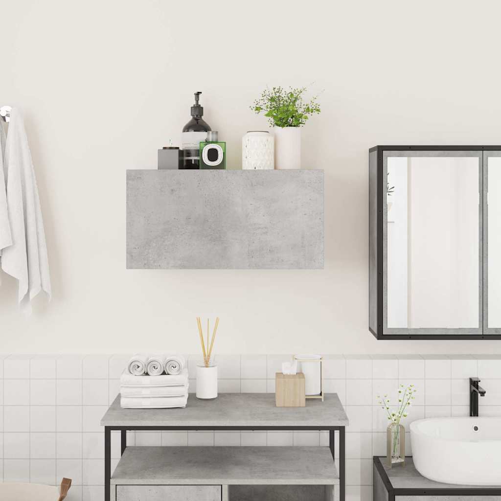 vidaXL Armadietto da Bagno Grigio Cemento 60x25x30 cm in Truciolato