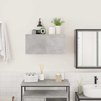 Armadietto da Bagno Grigio Cemento 60x25x30 cm in Truciolato 860061