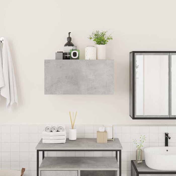 Armadietto da Bagno Grigio Cemento 60x25x30 cm in Truciolato 860061