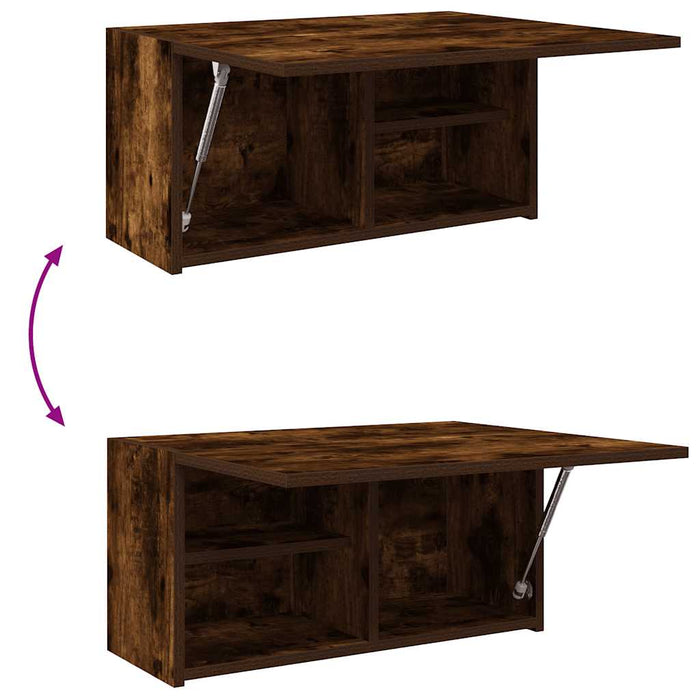 vidaXL Armadietto Bagno Rovere Fumo 60x25x30 cm in Legno Multistrato