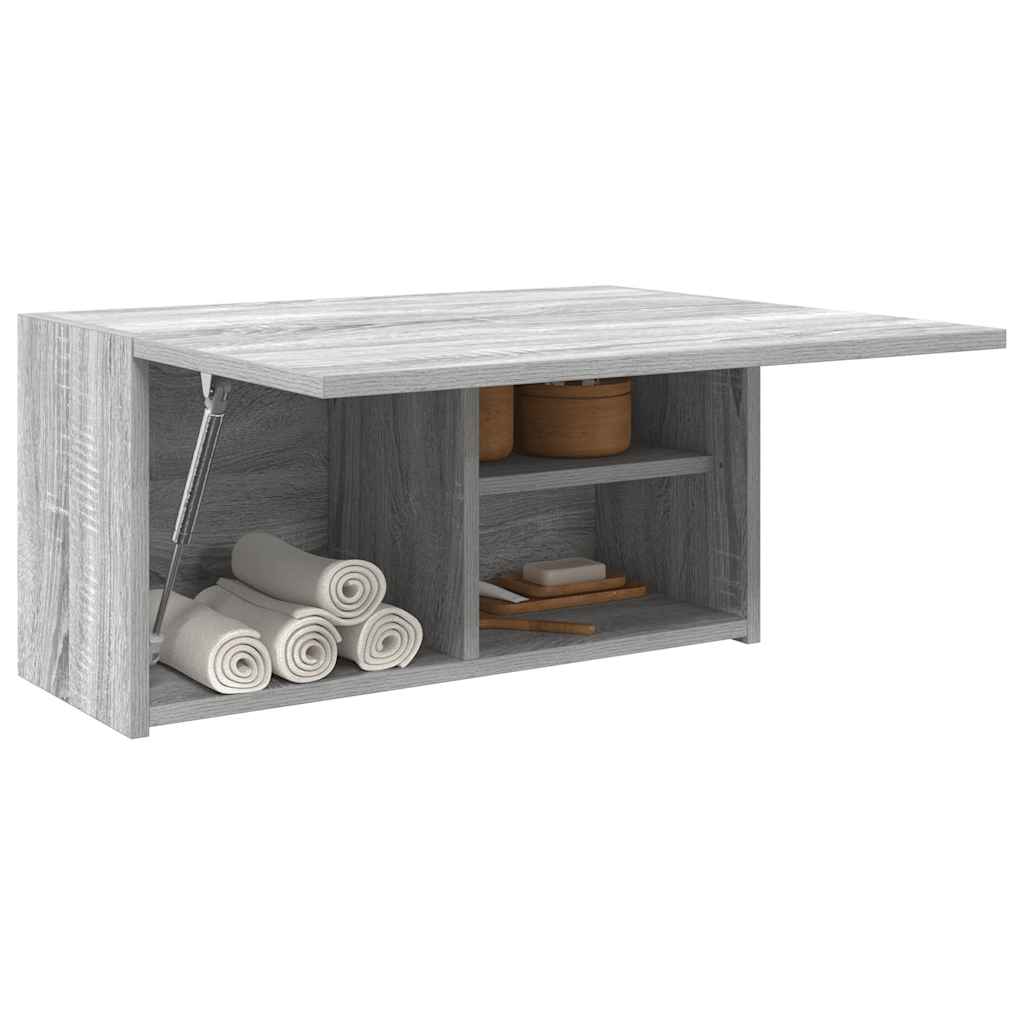 Armadietto Bagno Grigio Sonoma 60x25x30 cm in Legno Multistrato 860063