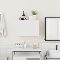 Mobile da Bagno a Parete Bianco 60x25x40cm in Legno Multistrato 860067