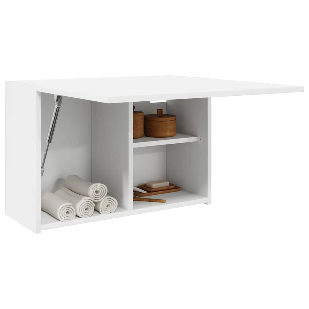 Mobile da Bagno a Parete Bianco 60x25x40cm in Legno Multistrato