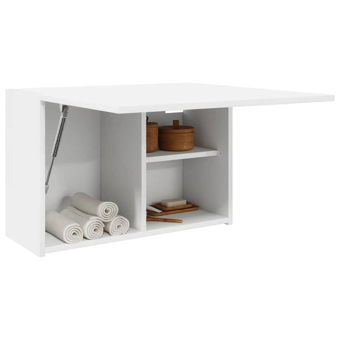 Mobile da Bagno a Parete Bianco 60x25x40cm in Legno Multistrato