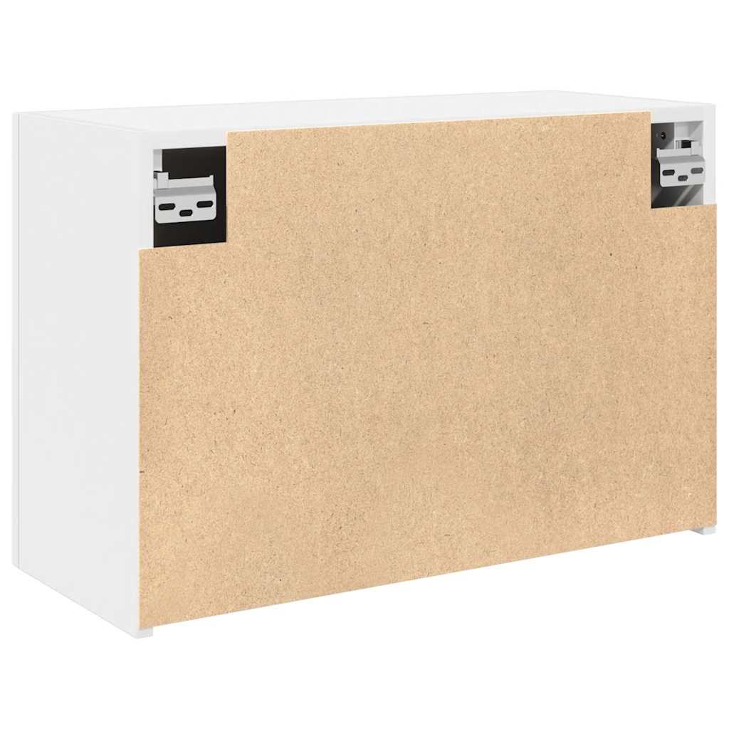 Mobile da Bagno a Parete Bianco 60x25x40cm in Legno Multistrato 860067