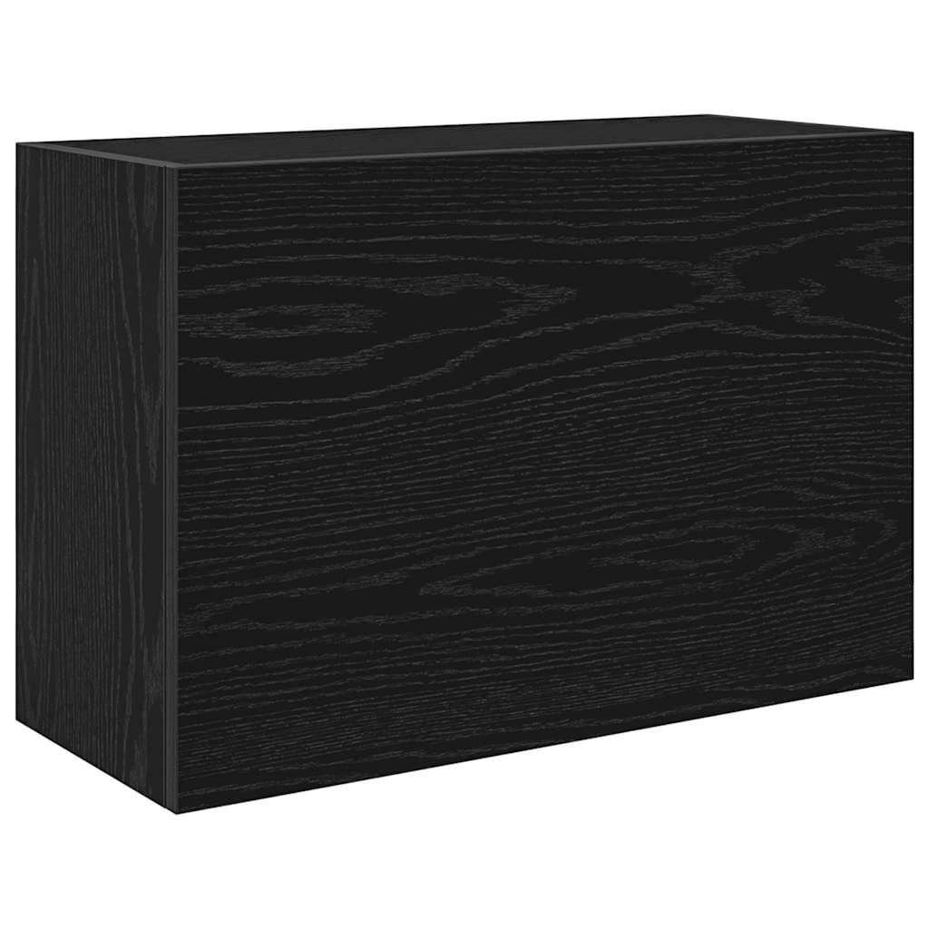vidaXL Mobile da Bagno a Parete Nero 60x25x40 cm in Legno Multistrato