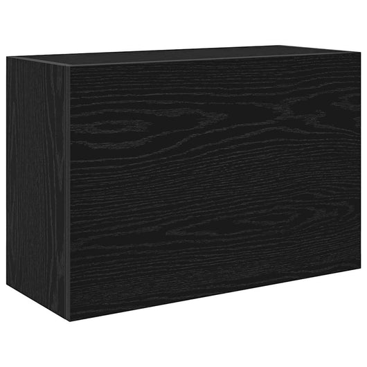 vidaXL Mobile da Bagno a Parete Nero 60x25x40 cm in Legno Multistrato