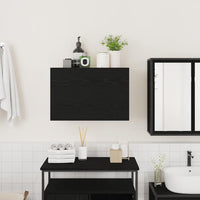 vidaXL Mobile da Bagno a Parete Nero 60x25x40 cm in Legno Multistrato
