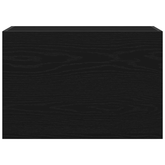 vidaXL Mobile da Bagno a Parete Nero 60x25x40 cm in Legno Multistrato