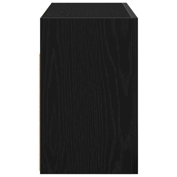vidaXL Mobile da Bagno a Parete Nero 60x25x40 cm in Legno Multistrato