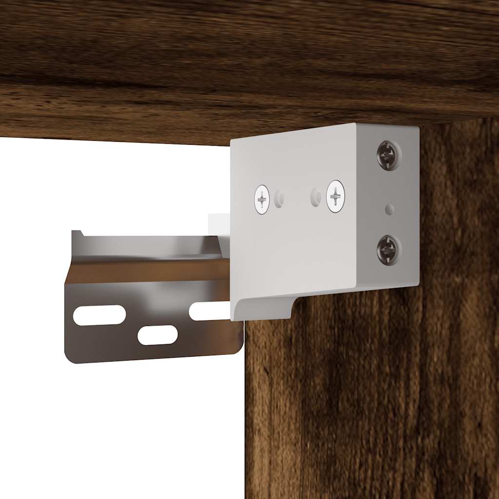 Armadietto Bagno Rovere Fumo 60x25x40 cm in Legno Multistrato