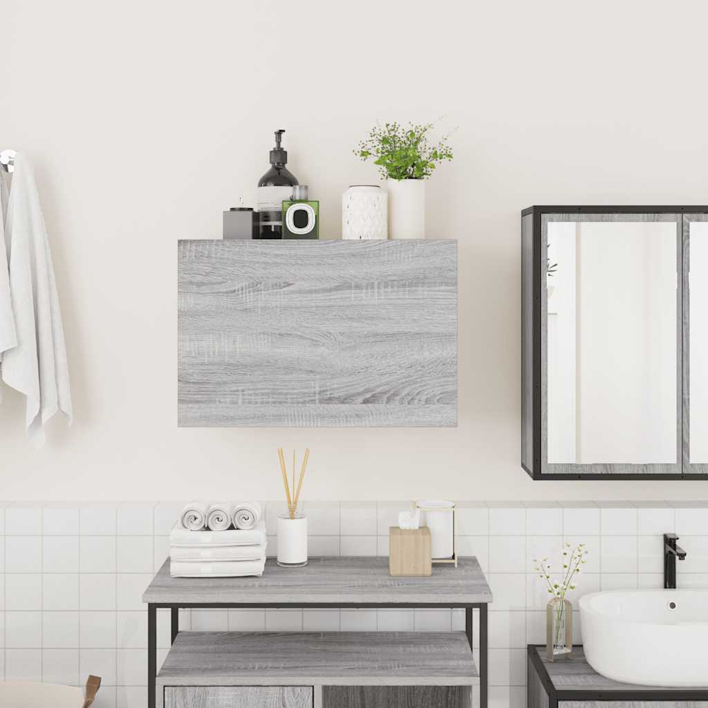 Mobile da Bagno Grigio Sonoma 60x25x40 cm in Legno Multistrato 860072