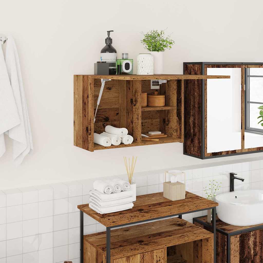 Mobile da Bagno Legno Antico 60x25x40 cm in Legno Multistrato 860074