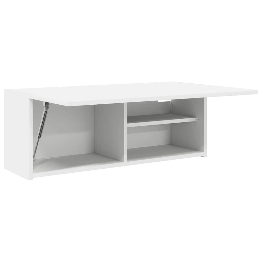vidaXL Mobile da Bagno a Parete Bianco 80x25x30cm in Legno Multistrato