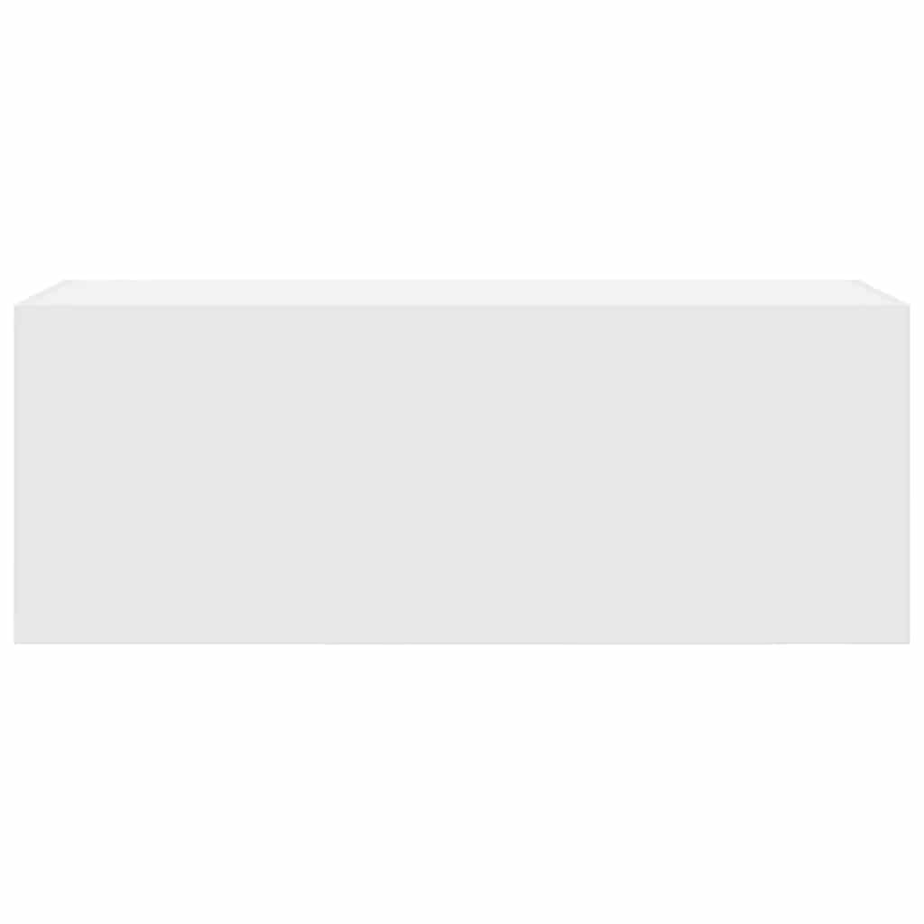 Mobile da Bagno a Parete Bianco 80x25x30cm in Legno Multistrato 860076