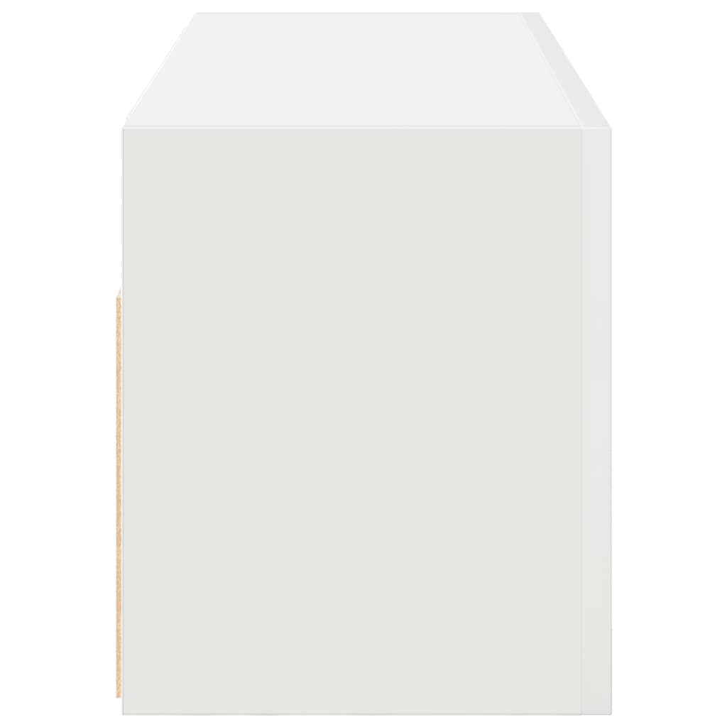 Mobile da Bagno a Parete Bianco 80x25x30cm in Legno Multistrato 860076