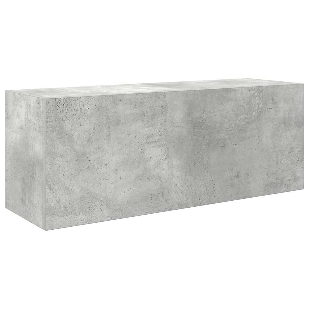 Armadietto da Bagno Grigio Cemento 80x25x30 cm in Truciolato