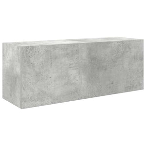 Armadietto da Bagno Grigio Cemento 80x25x30 cm in Truciolato