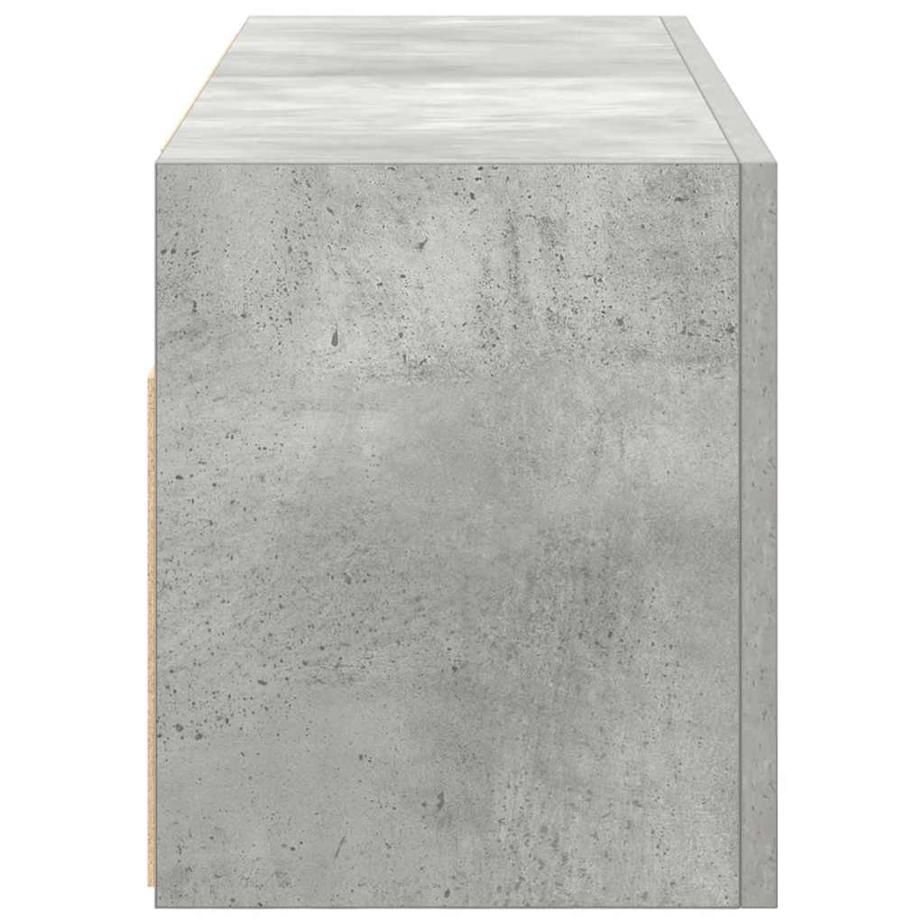 Armadietto da Bagno Grigio Cemento 80x25x30 cm in Truciolato 860079