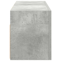 Armadietto da Bagno Grigio Cemento 80x25x30 cm in Truciolato
