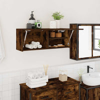 vidaXL Armadietto Bagno Rovere Fumo 80x25x30 cm in Legno Multistrato