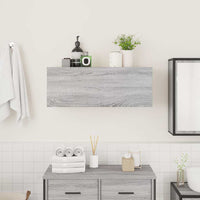 vidaXL Mobile da Bagno Grigio Sonoma 80x25x30 cm in Legno Multistrato
