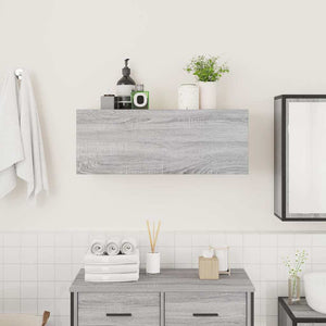 vidaXL Mobile da Bagno Grigio Sonoma 80x25x30 cm in Legno Multistrato