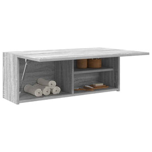 Mobile da Bagno Grigio Sonoma 80x25x30 cm in Legno Multistrato 860081