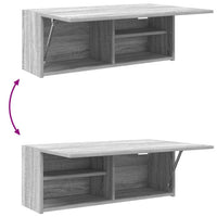 Mobile da Bagno Grigio Sonoma 80x25x30 cm in Legno Multistrato 860081