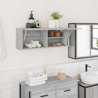vidaXL Mobile da Bagno Grigio Sonoma 80x25x30 cm in Legno Multistrato