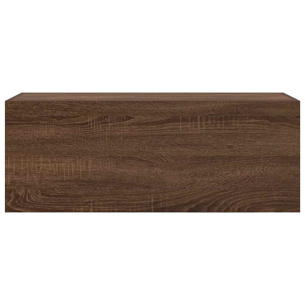 Armadietto Bagno Rovere Marrone 80x25x30cm in Legno Multistrato 860082