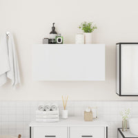 Mobile da Bagno a Parete Bianco 80x25x40 cm in Truciolato 860085
