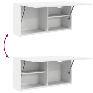 Mobile da Bagno a Parete Bianco 80x25x40 cm in Truciolato 860085