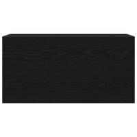 Mobile da Bagno a Parete Nero 80x25x40 cm in Truciolato