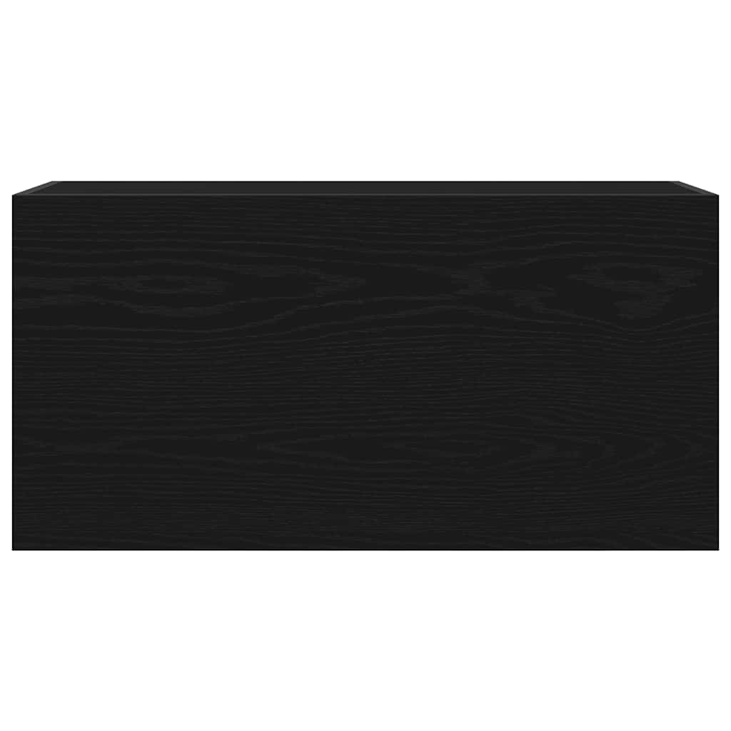 Mobile da Bagno a Parete Nero 80x25x40 cm in Truciolato 860086