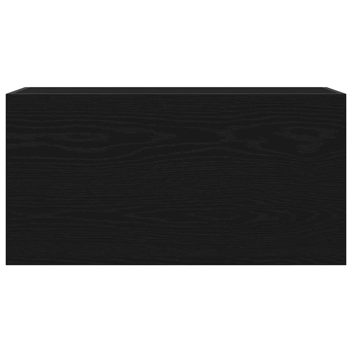 Mobile da Bagno a Parete Nero 80x25x40 cm in Truciolato 860086