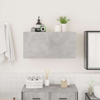 Mobile da Bagno a Parete Grigio Cemento 80x25x40 cm Truciolato 860088