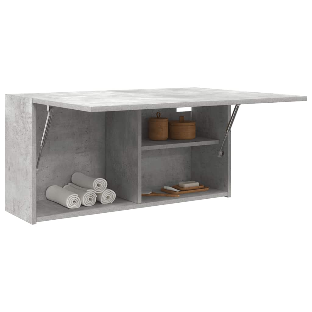 Mobile da Bagno a Parete Grigio Cemento 80x25x40 cm Truciolato 860088