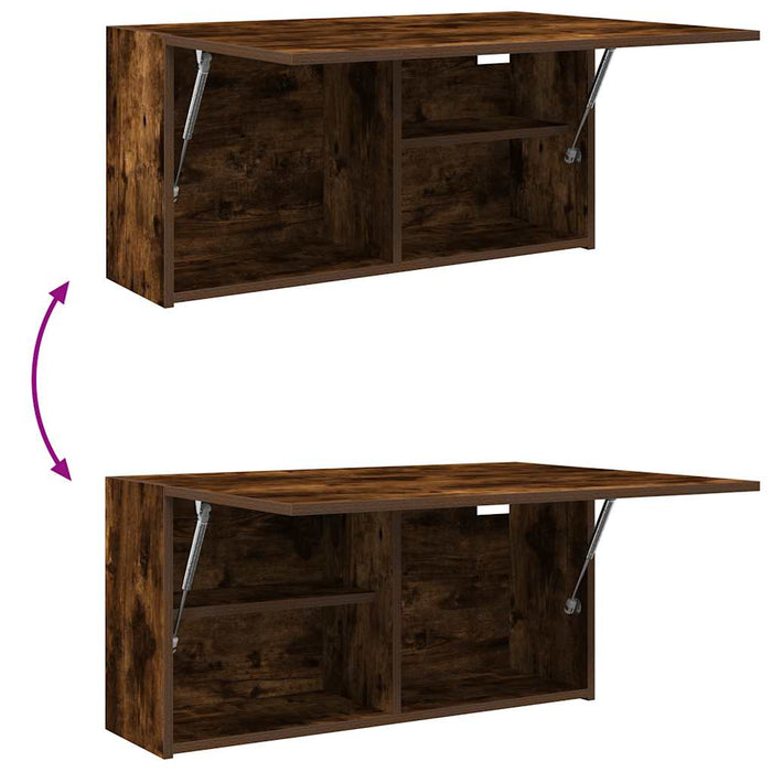 vidaXL Mobile da Bagno a Parete Rovere Fumo 80x25x40 cm in Truciolato